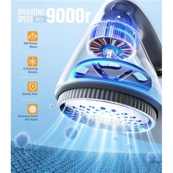 Fabric Shaver, Rechargeable Lint Remover Defuzzer Sweater Shaver, Fuzz Remover - Picture 3 of 6